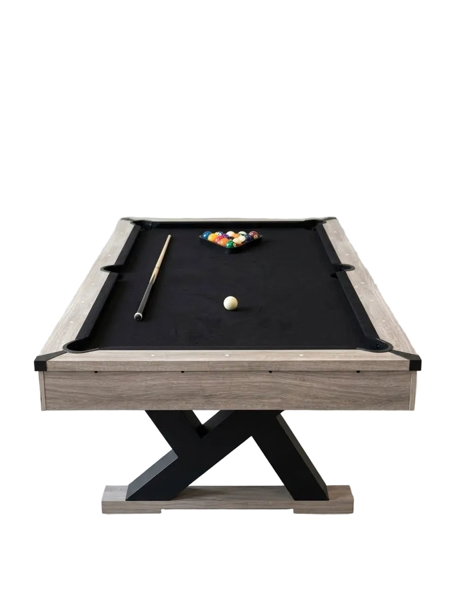 90 in. Pool Rustic Finish Billiard Table (minor damage)