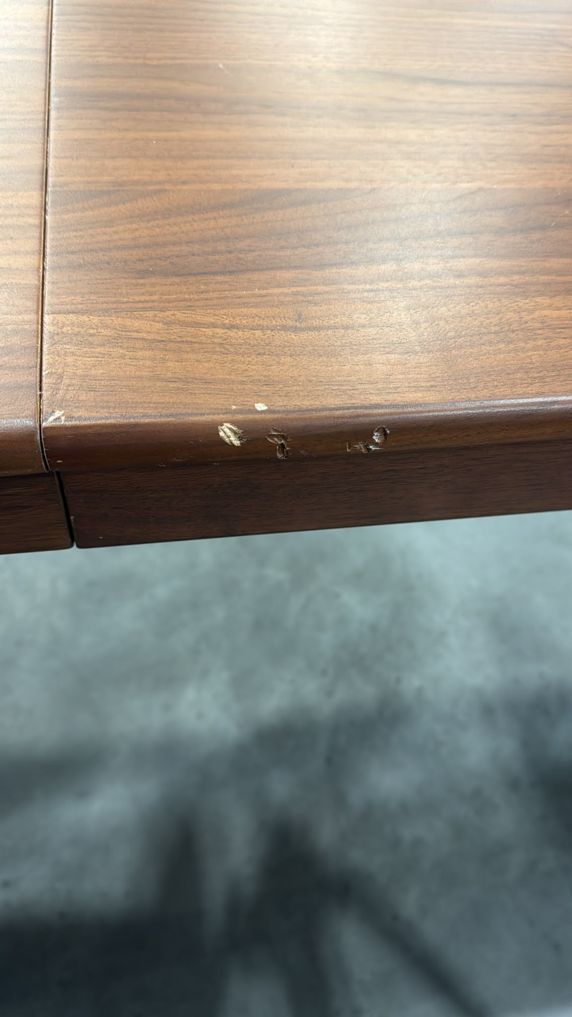 Walnut dining table (minor damage)