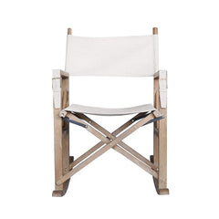 Folding Rocking Chair Coffee Brushed