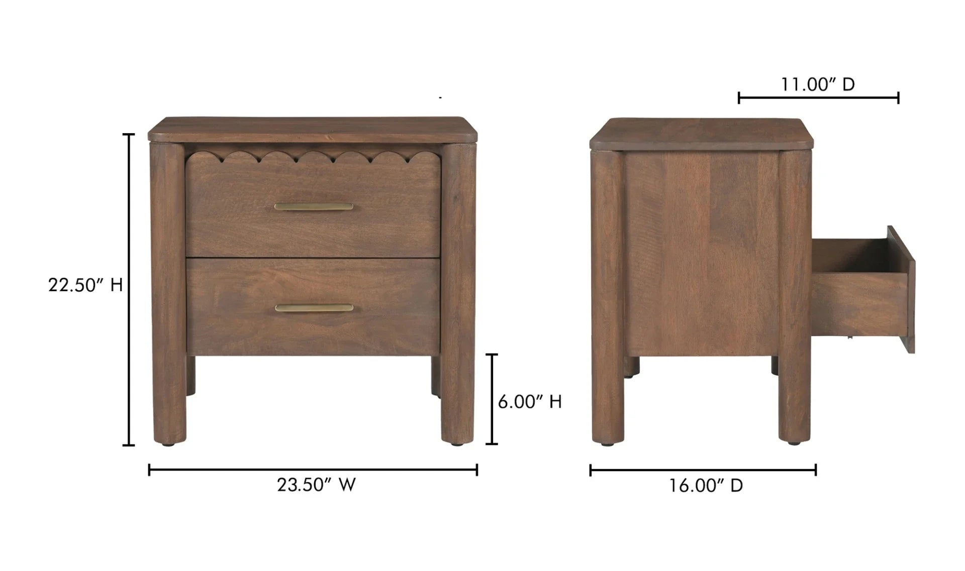 Vintage Brown - Wiley Nightstand