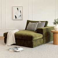 Cypress Green Right Chaise