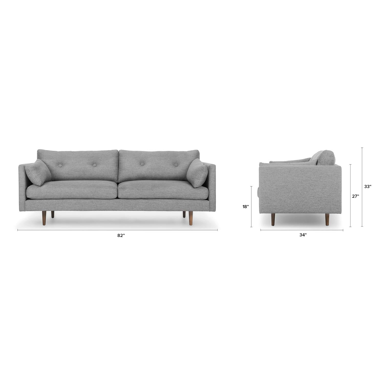 Winter Gray - Anton 82" Sofa