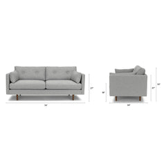 74" Loveseat - Winter Gray