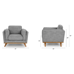 41" Lounge Chair - Pebble Gray