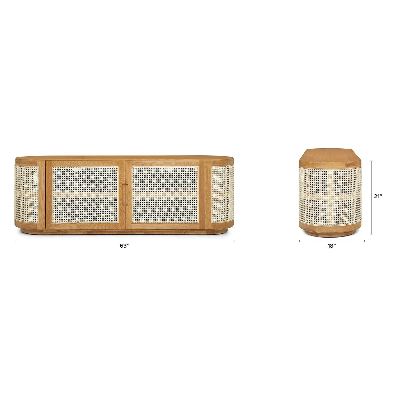 OAK 63" Media Unit