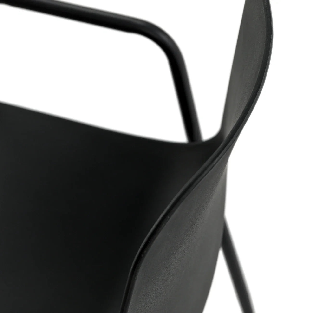 Stackable Dining Armchair - Pure Black