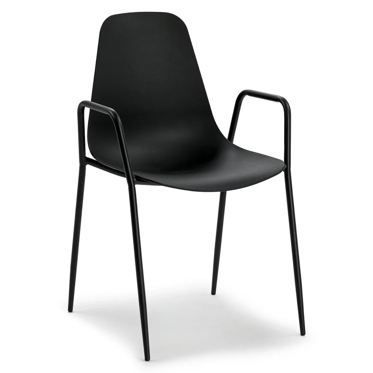 Stackable Dining Armchair - Pure Black