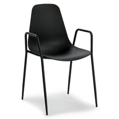 Stackable Dining Armchair - Pure Black