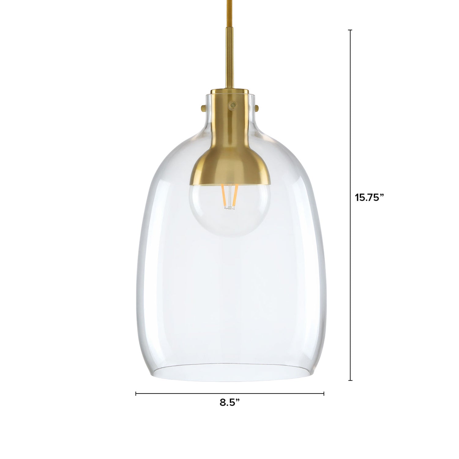 Brass-Jar Pendant Lamp