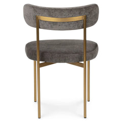 Melange Charcoal Brass Dining Chair (Set of 2)