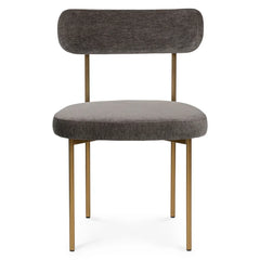 Melange Charcoal Brass Dining Chair (Set of 2)