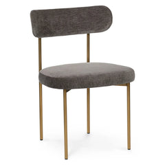 Melange Charcoal Brass Dining Chair (Set of 2)