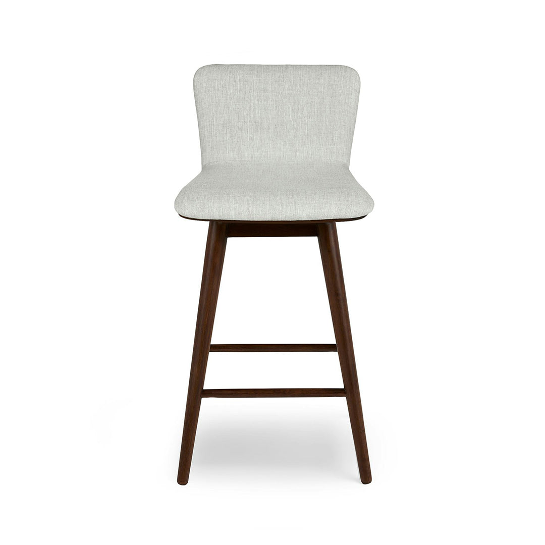 Walnut and Mist Gray-Swivel Counter Stool