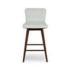 Walnut and Mist Gray-Swivel Counter Stool