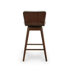 Walnut and Mist Gray-Swivel Counter Stool