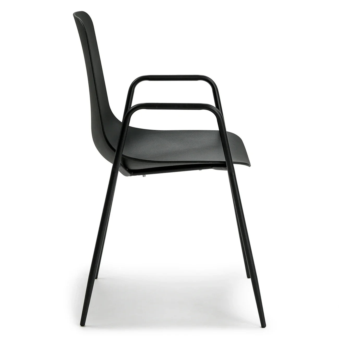 Stackable Dining Armchair - Pure Black