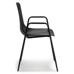 Stackable Dining Armchair - Pure Black