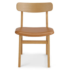 Tan Leather dining chair