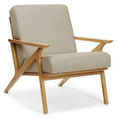 Oak and Welsh Taupe - 26" Lounge Chair