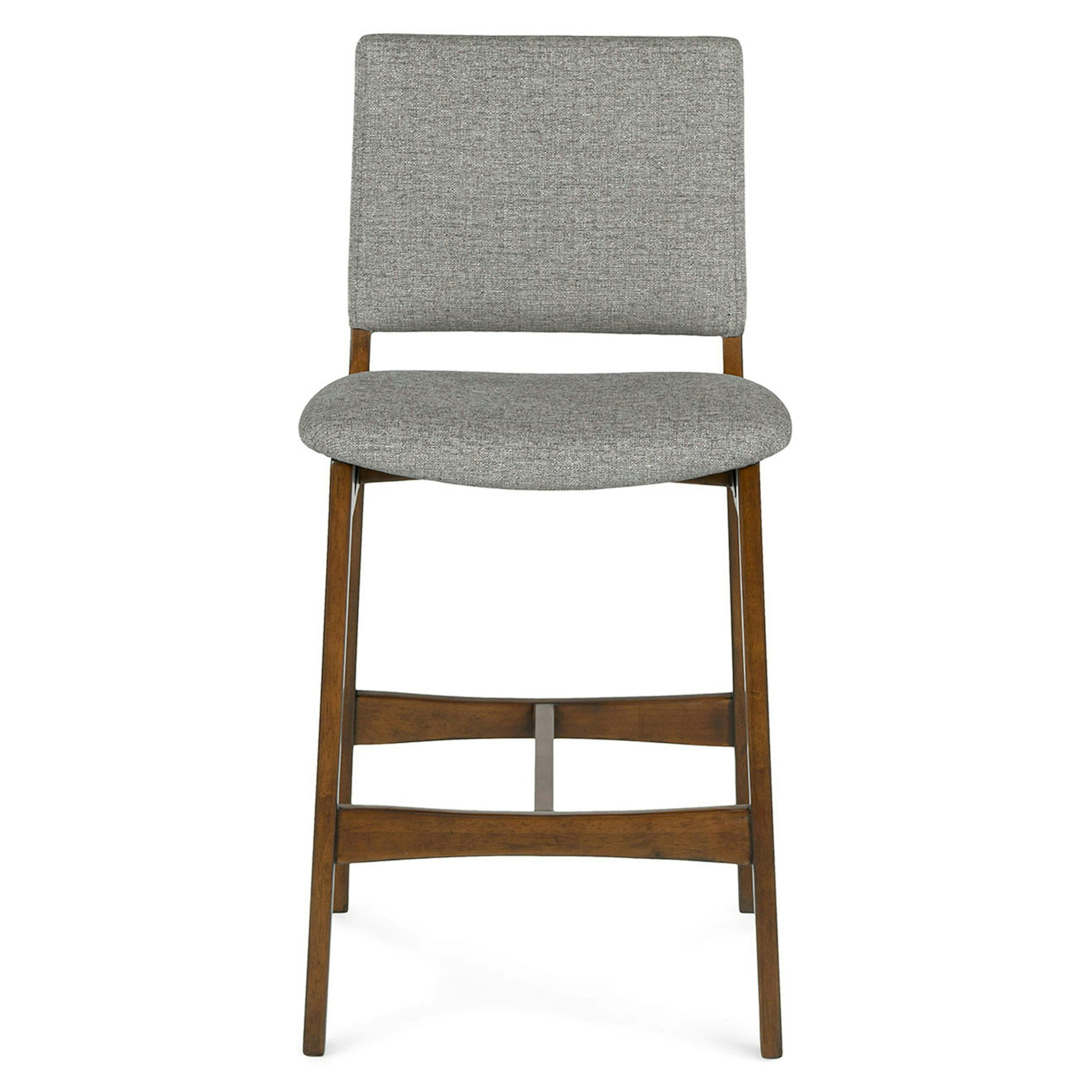 Walnut Quarry Gray counter stool