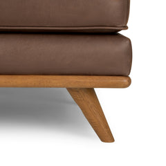 31" Leather Ottoman - Charme Chocolat