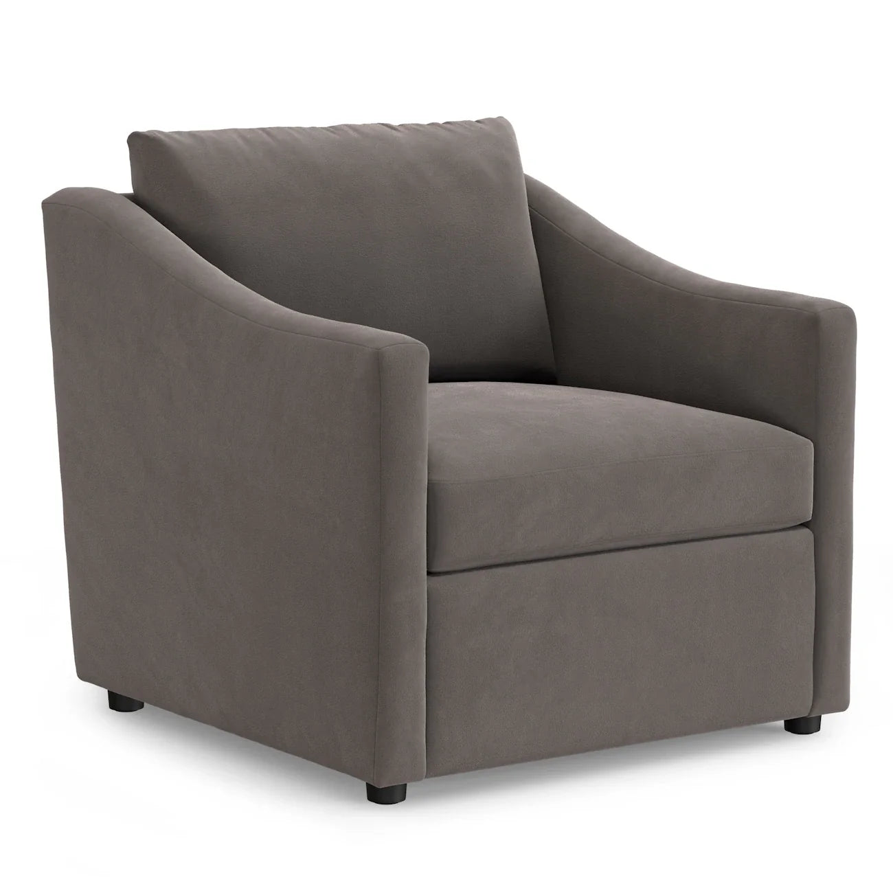 32.25" Velvet Lounge Chair - Hale Warm Gray (Minor Damage)