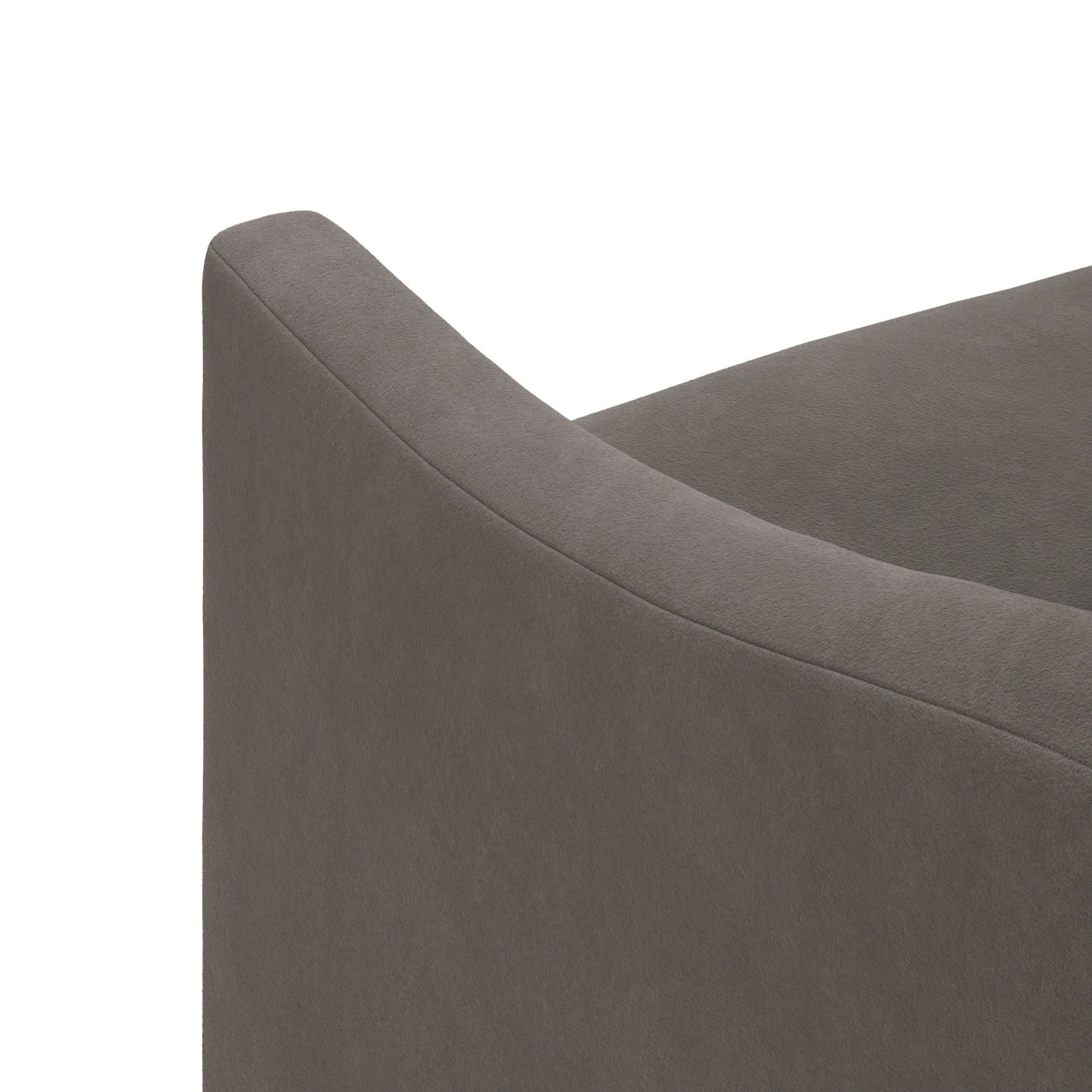 32.25" Velvet Lounge Chair - Hale Warm Gray (Minor Damage)