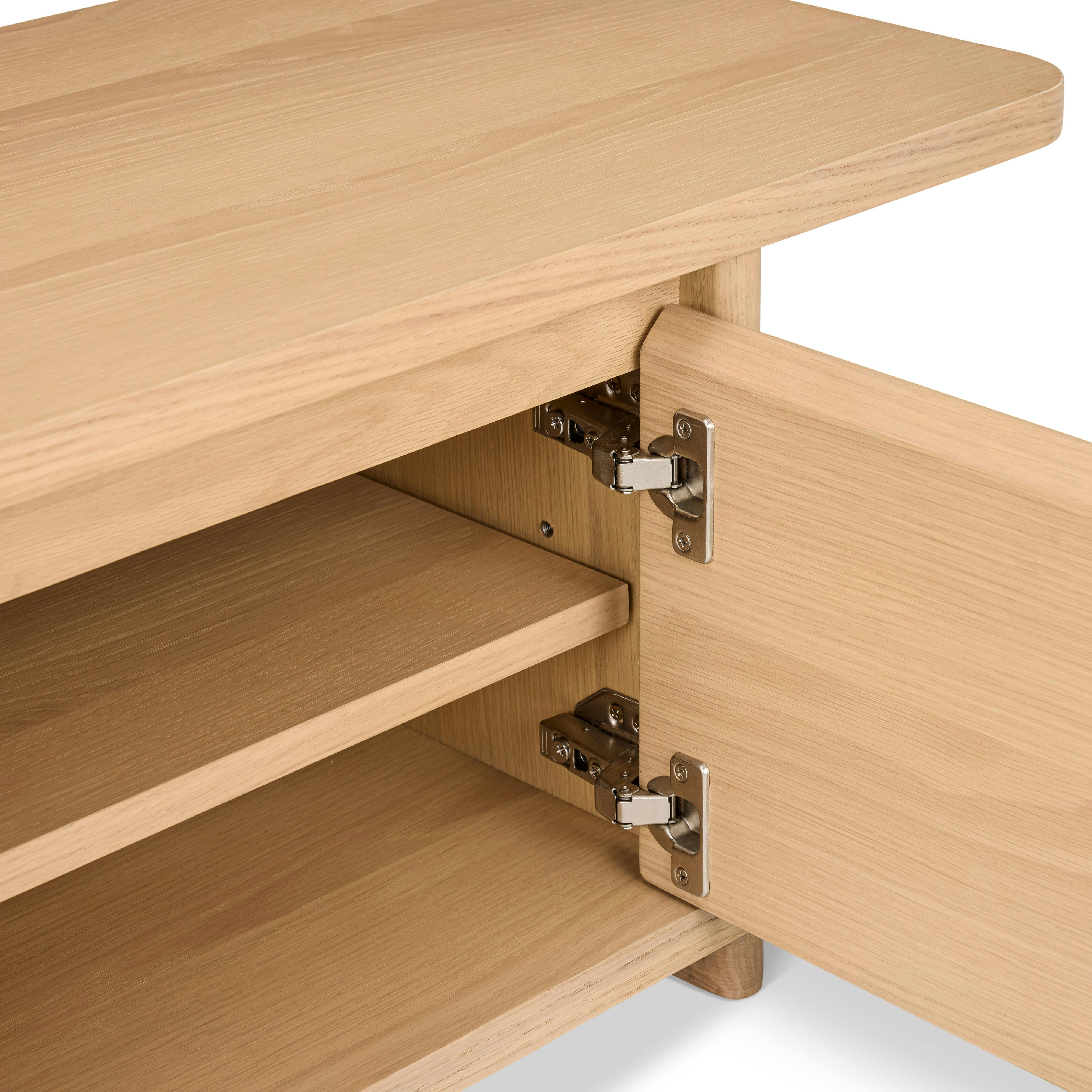 Low Media Unit 79'' - White Oak