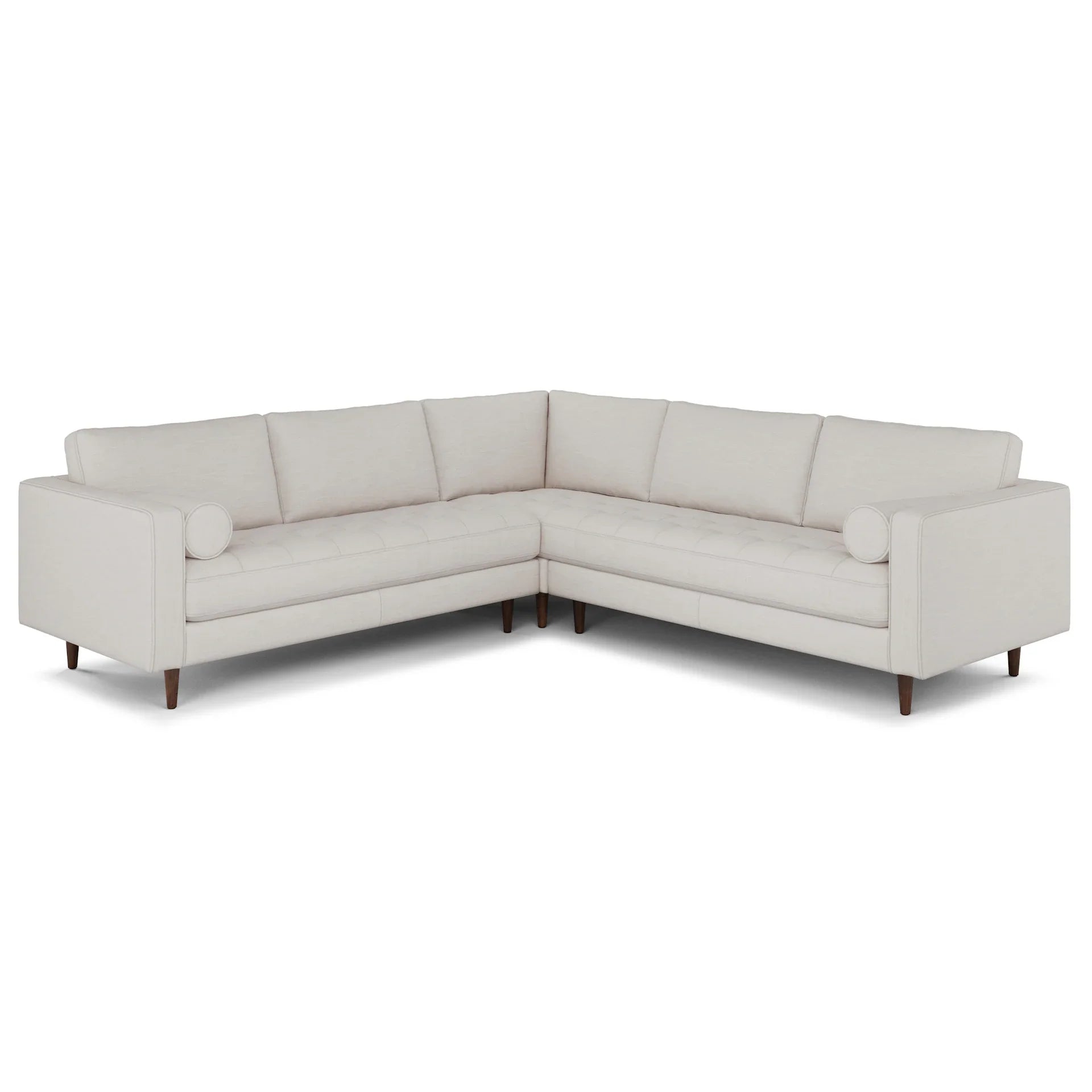 Tufted Sectional 107" couch( Minor Damage)