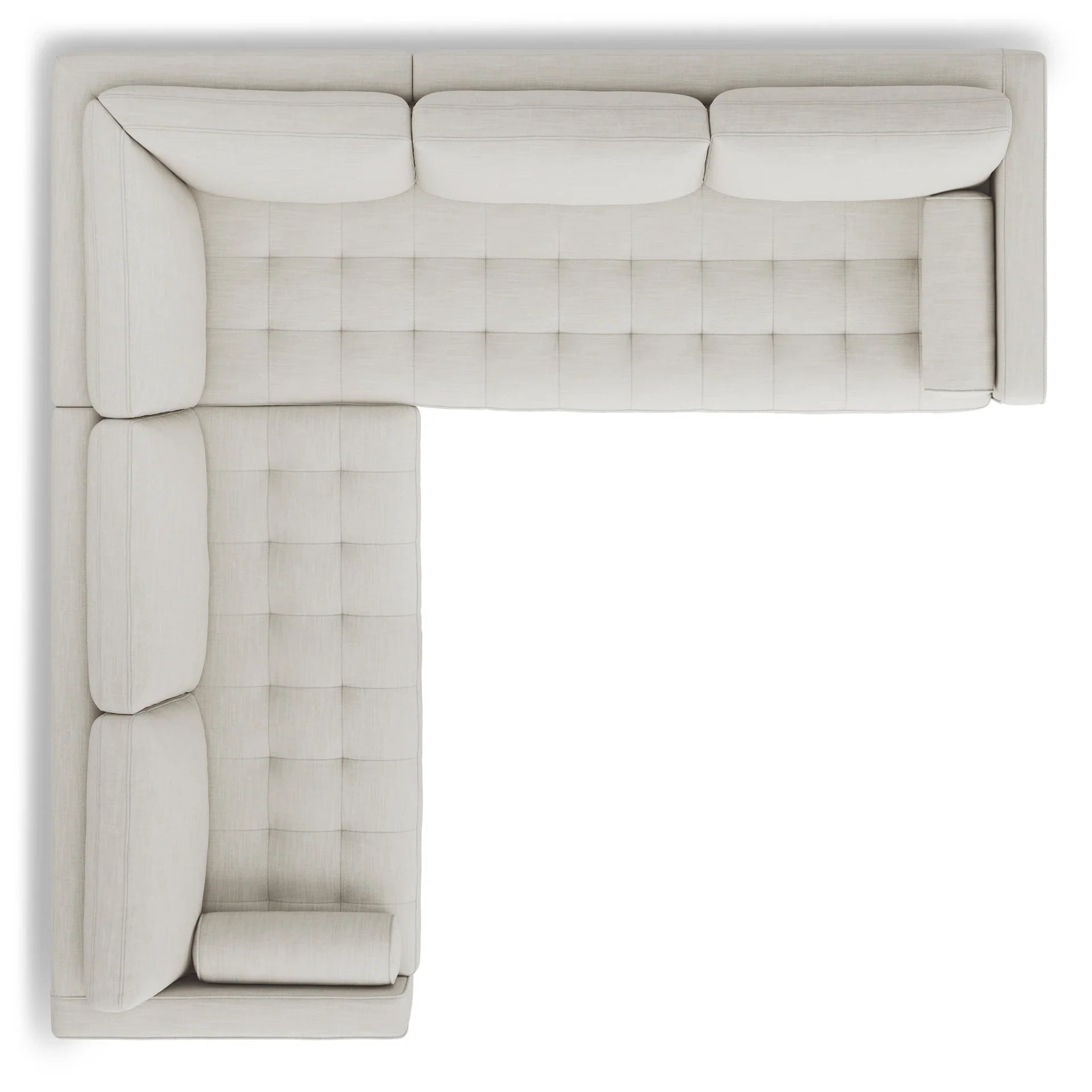 Tufted Sectional 107" couch( Minor Damage)