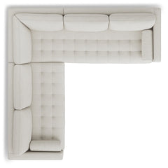 Tufted Sectional 107" couch( Minor Damage)