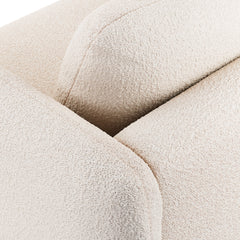37" Lounge Chair - Ivory Wool Bouclé