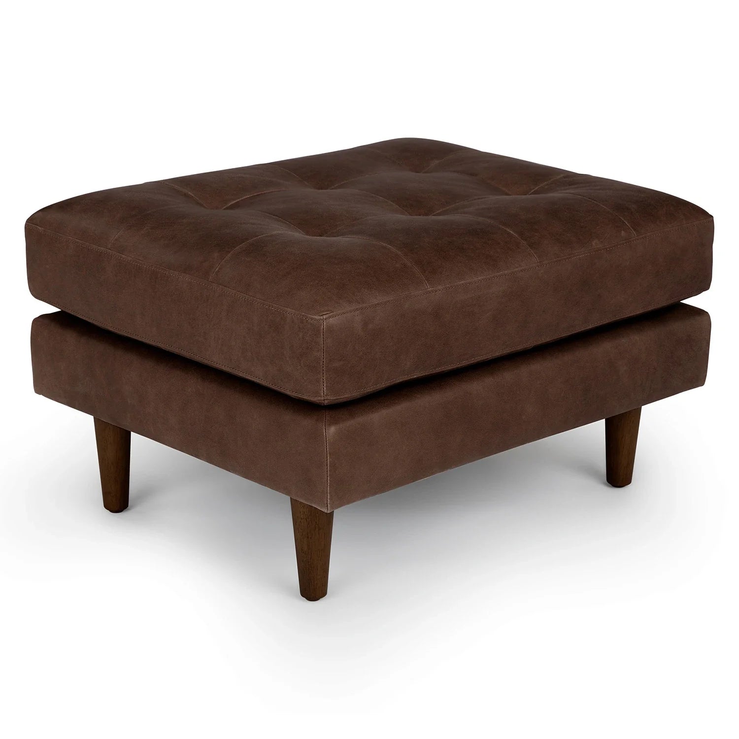 30" Leather Ottoman