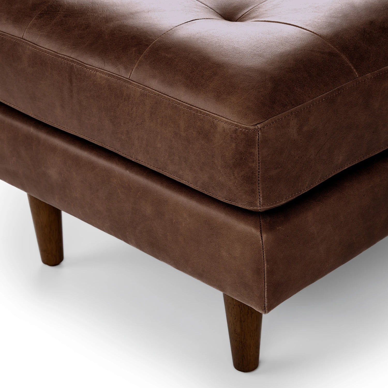 30" Leather Ottoman