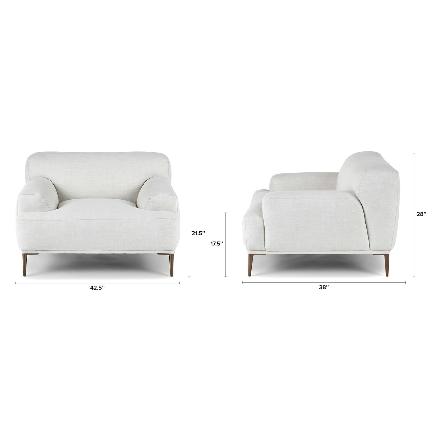 42.5" Quartz White - Lounge Chair