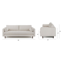 88" Tufted Sofa - Biscuit Cream(Minor damage)