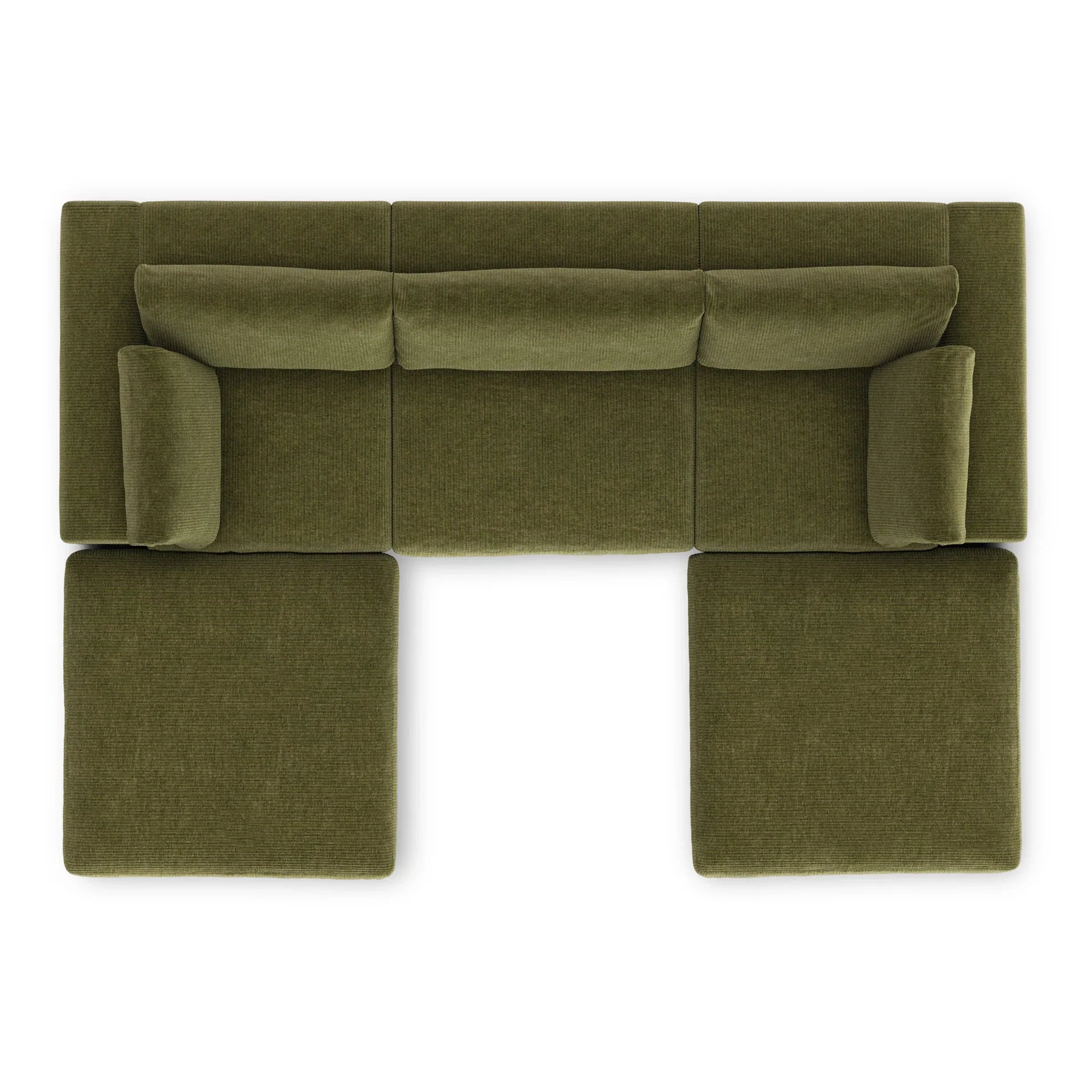 Modular U Sectional -  Green