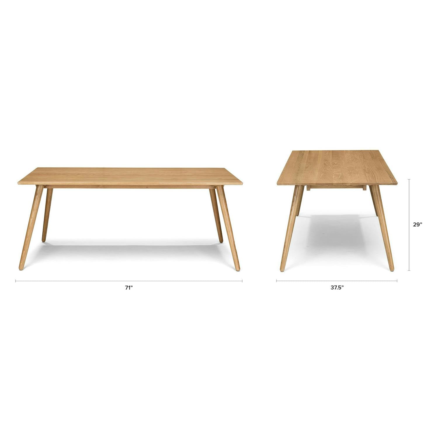 Oak 71'' Dining Table