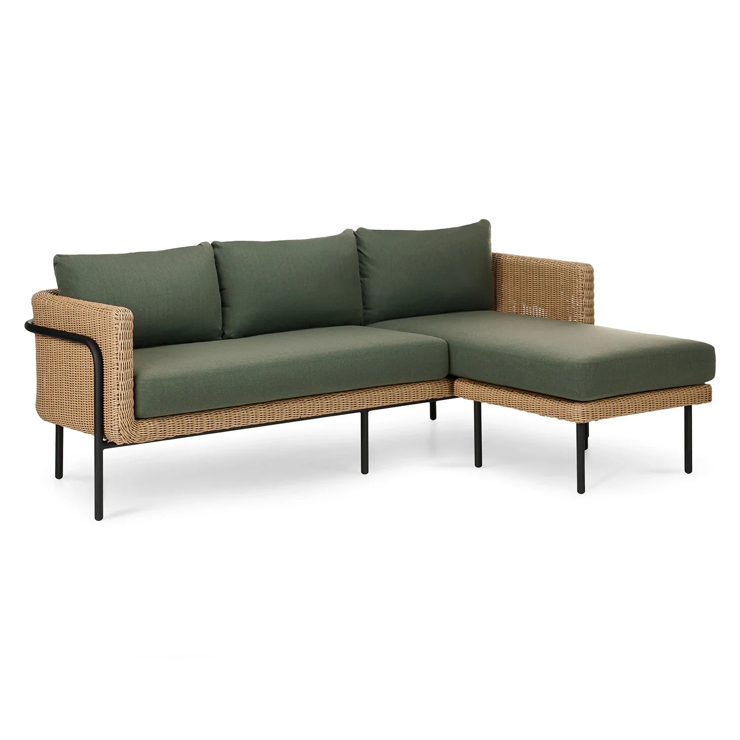 88" Outdoor Reversible Sectional -Dravite Ivory