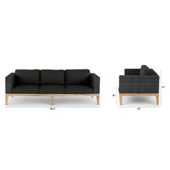 88.5" Outdoor Sofa - Slate Gray