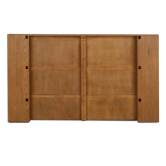 Queen Storage Headboard  - Smoked Oak