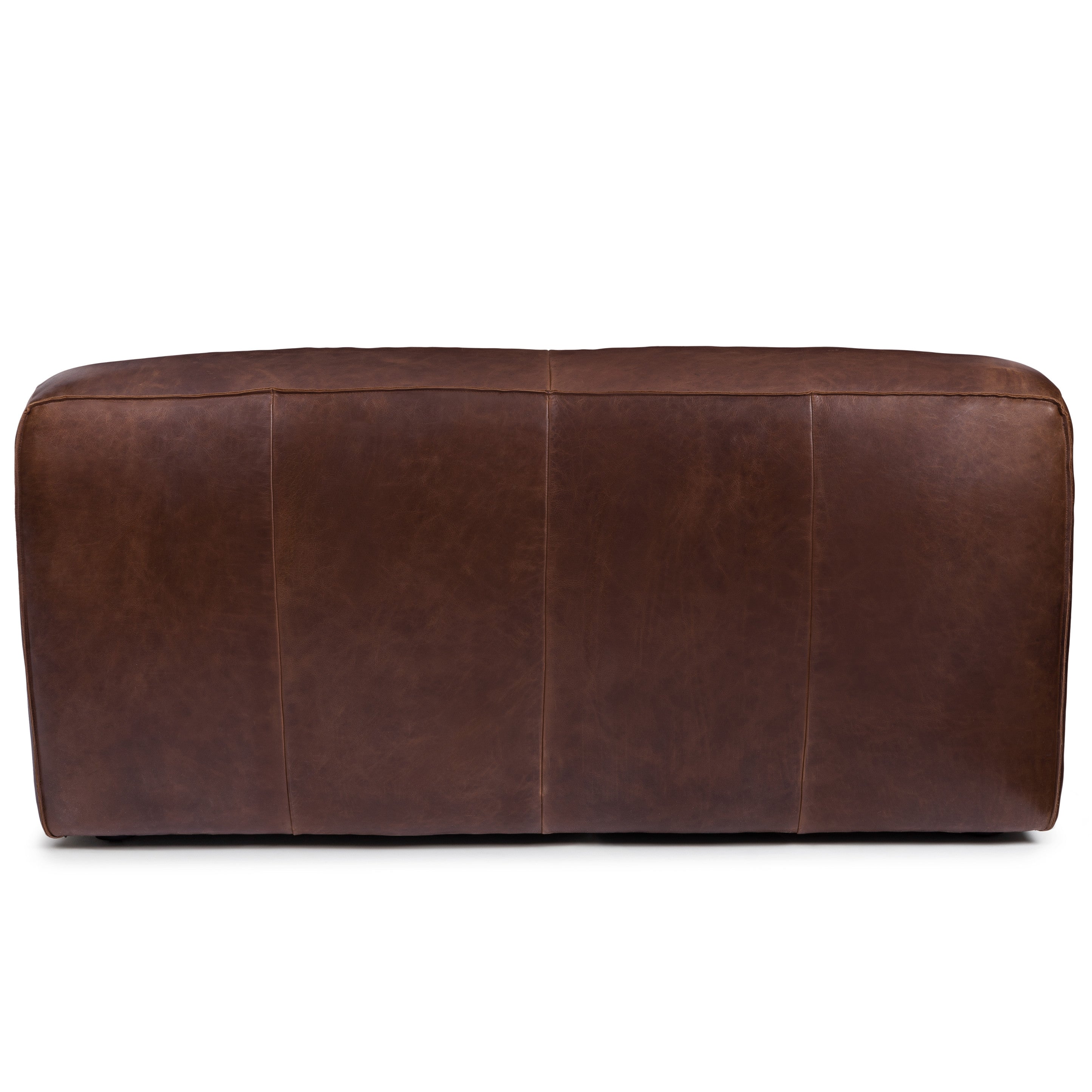 56" Leather Loveseat - Brown