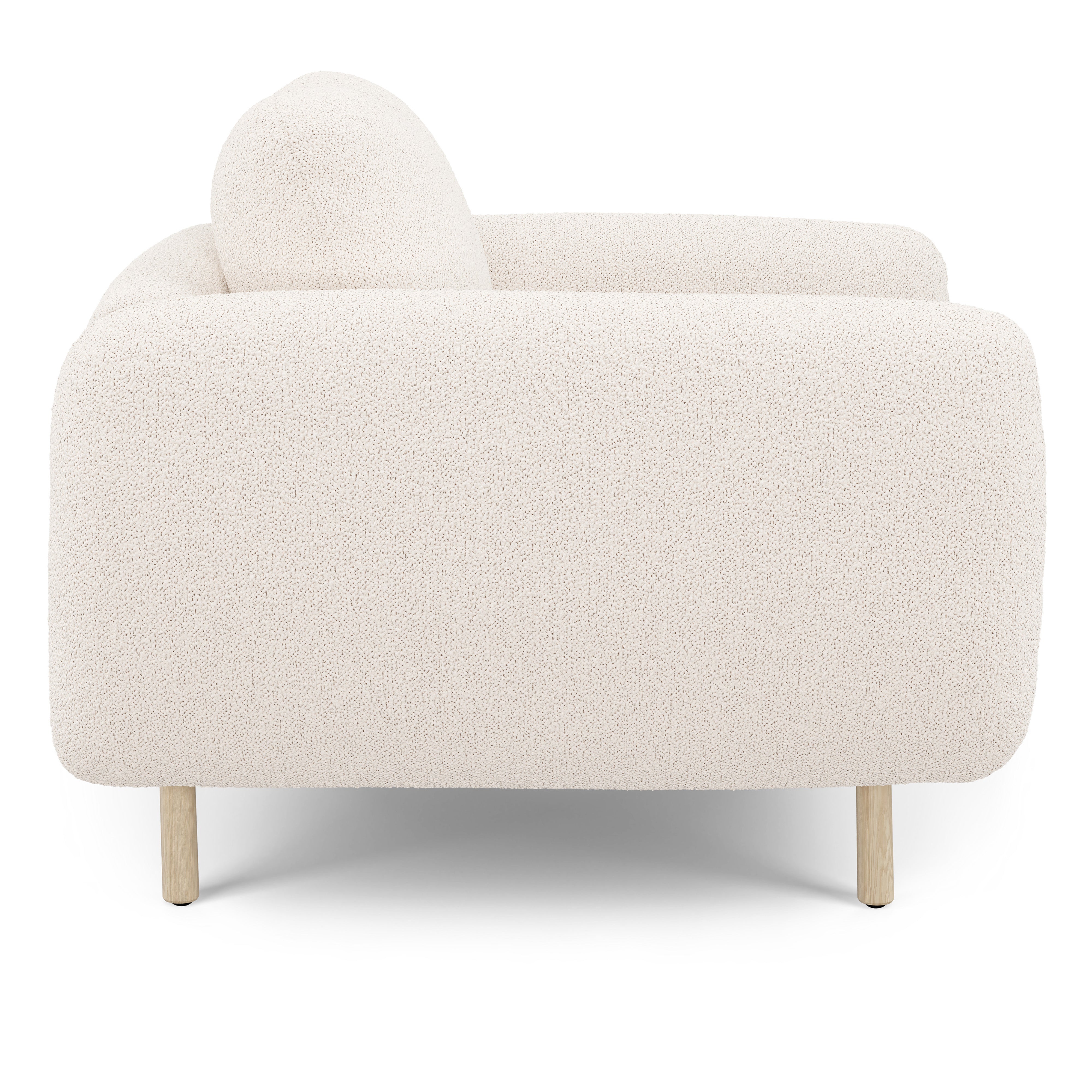 37" Lounge Chair - Ivory Wool Bouclé