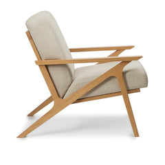 Oak and Welsh Taupe - 26" Lounge Chair