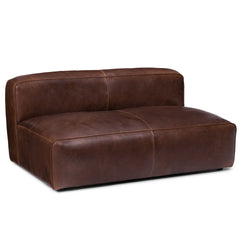 56" Leather Loveseat - Brown