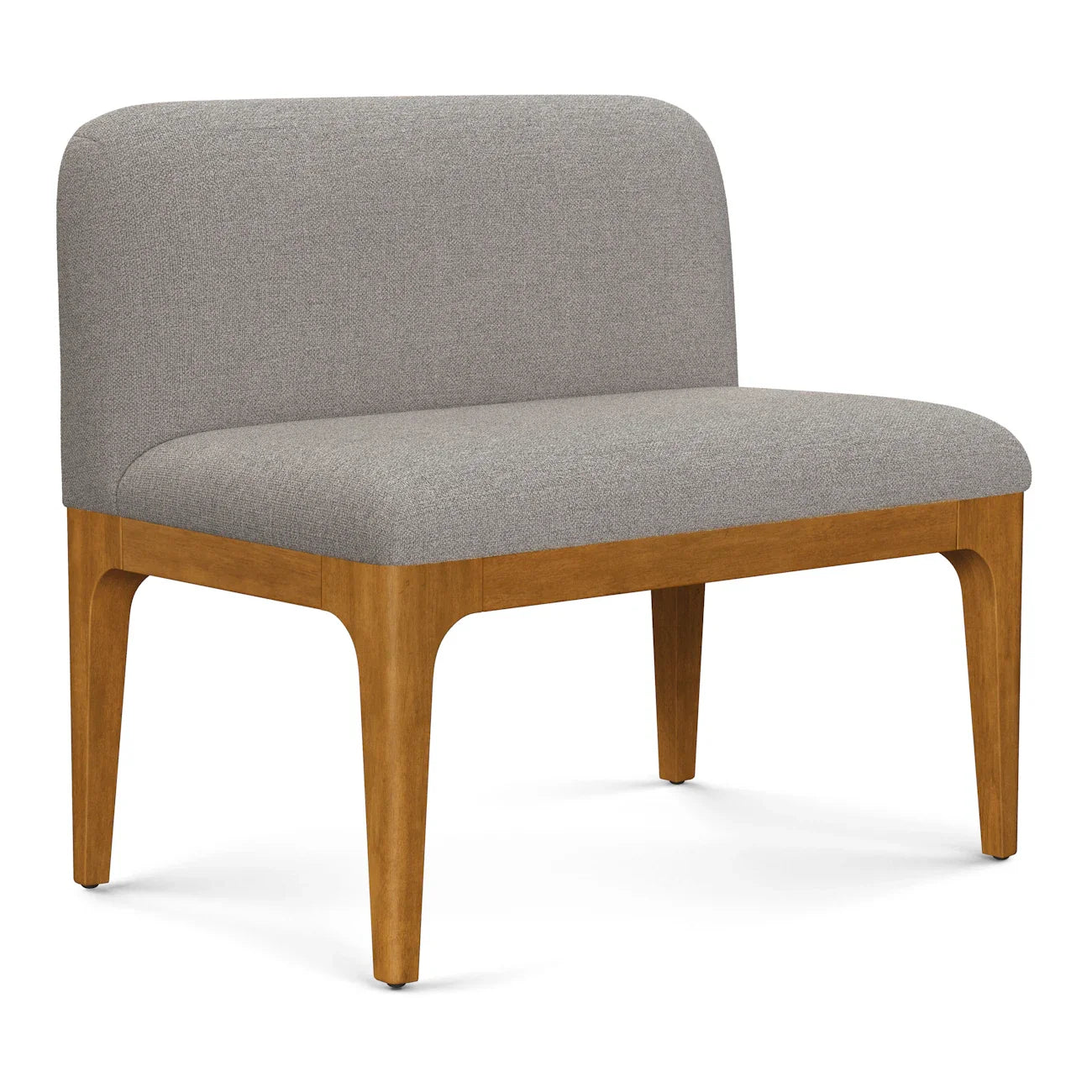 34" Armless Banquette - Smoked Oak and Hestia Gray
