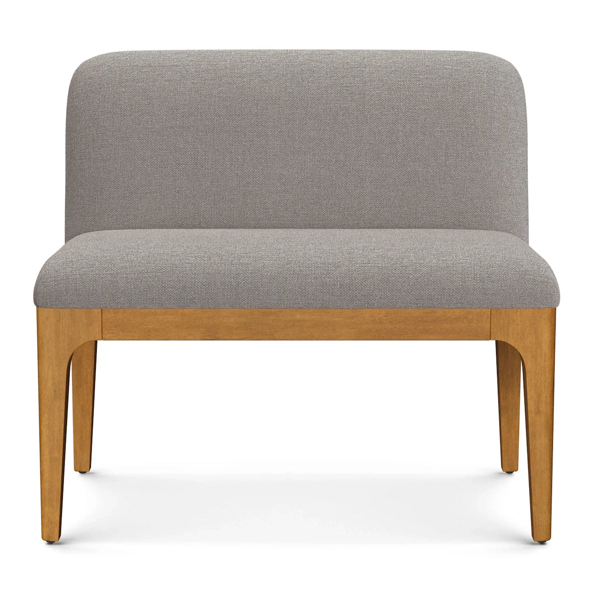 34" Armless Banquette - Smoked Oak and Hestia Gray