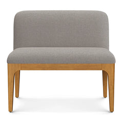 34" Armless Banquette - Smoked Oak and Hestia Gray