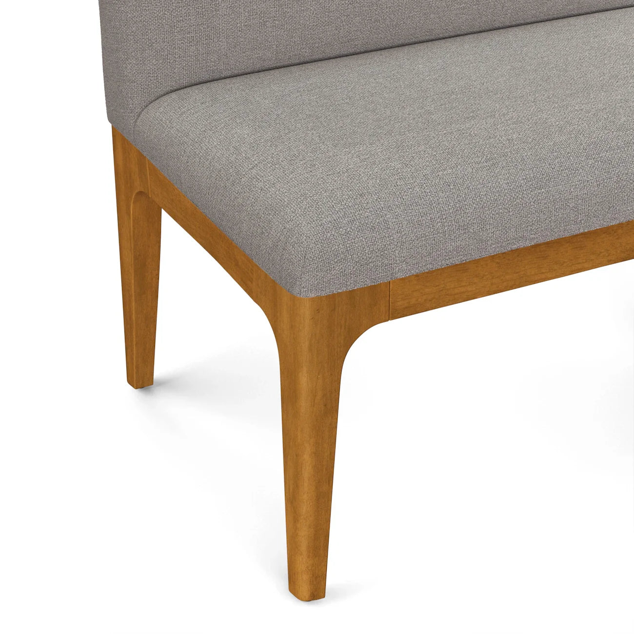 34" Armless Banquette - Smoked Oak and Hestia Gray