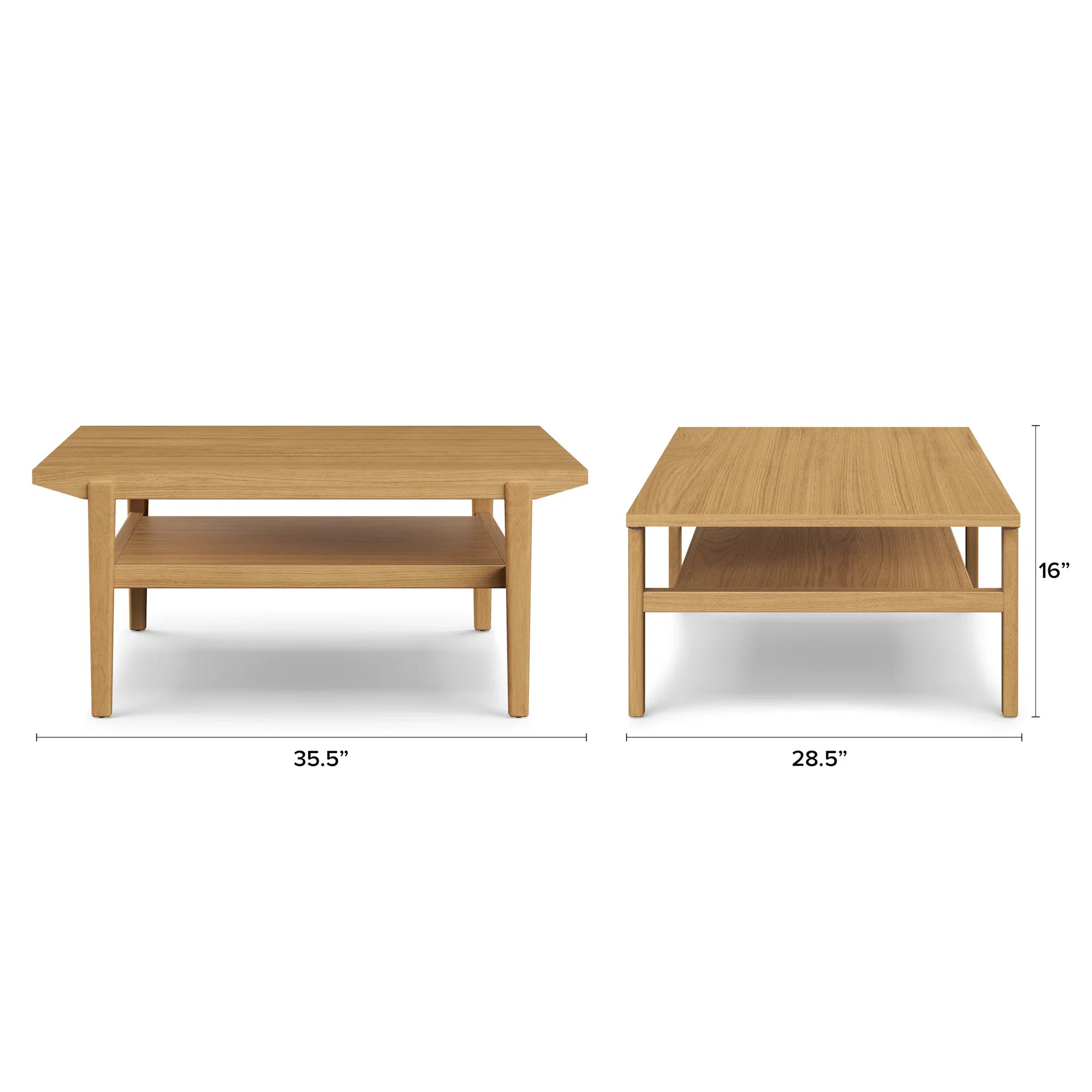 35.5" Coffee Table - Natural Oak
